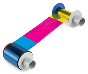 Plastkortskrivare färgband