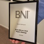 Bernt Karlsson Pris för Årets nätverkare 2018 BNI