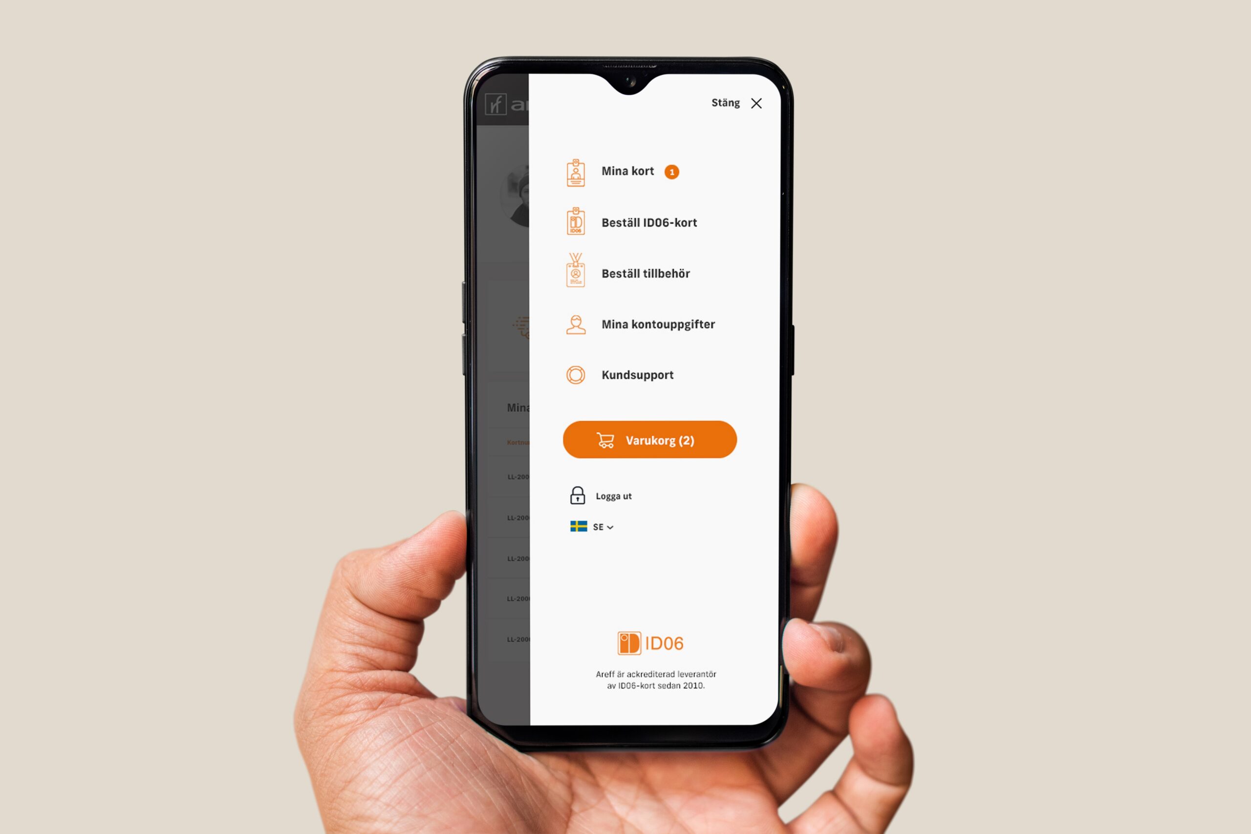 A new order portal for ID06-cards - Areff